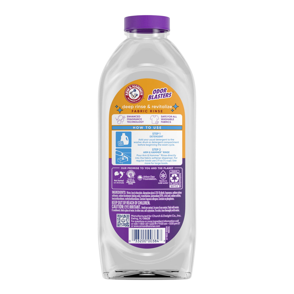 ARM & HAMMER Odor Blasters Deep Rinse and Revitalize Fabric Rinse - Fresh Burst, 28 fl oz - 6-Pack