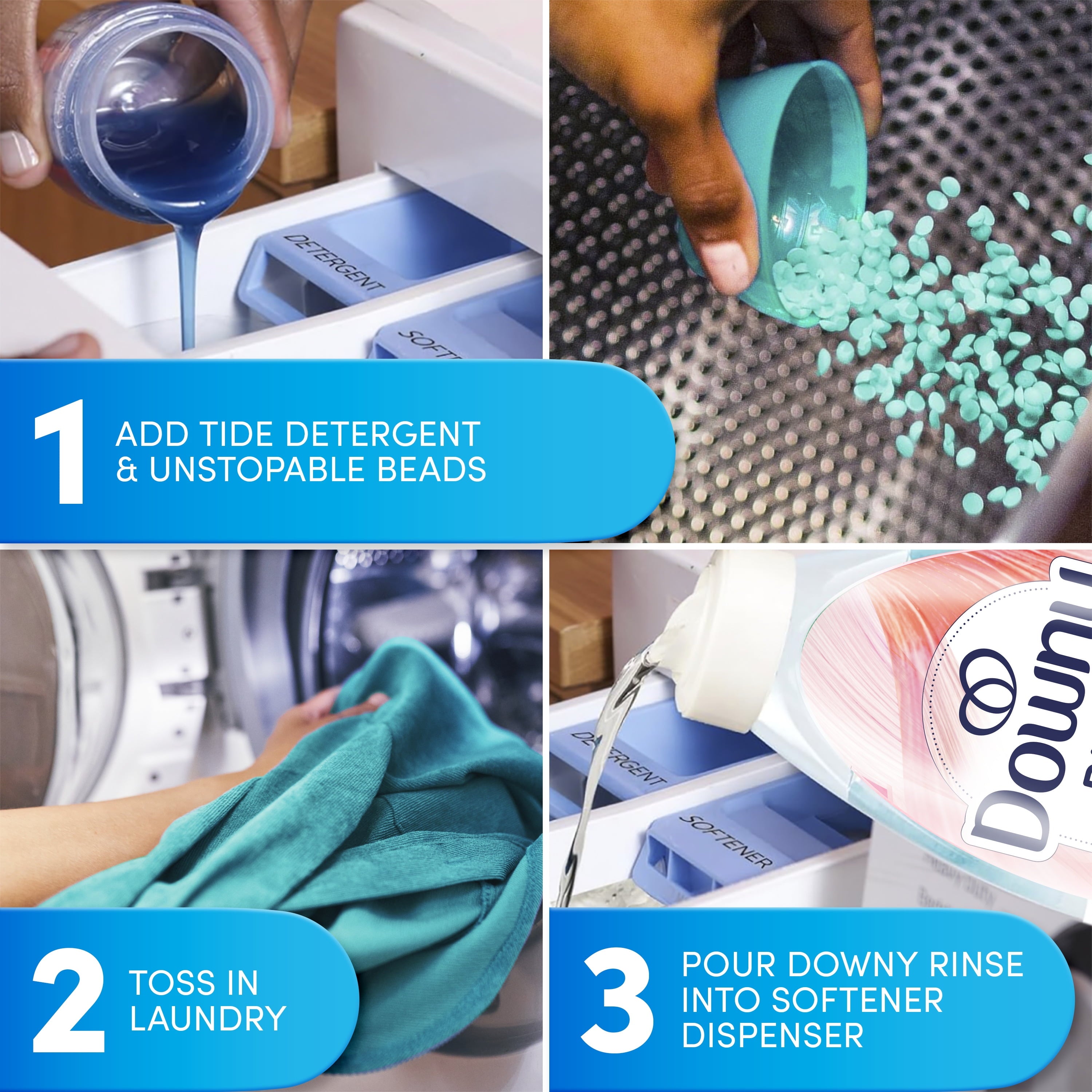 Downy Rinse Out Odor Laundry Rinse - Tackles Tough Odors and Refreshes, Spring Breeze Scent, 36.7 fl oz