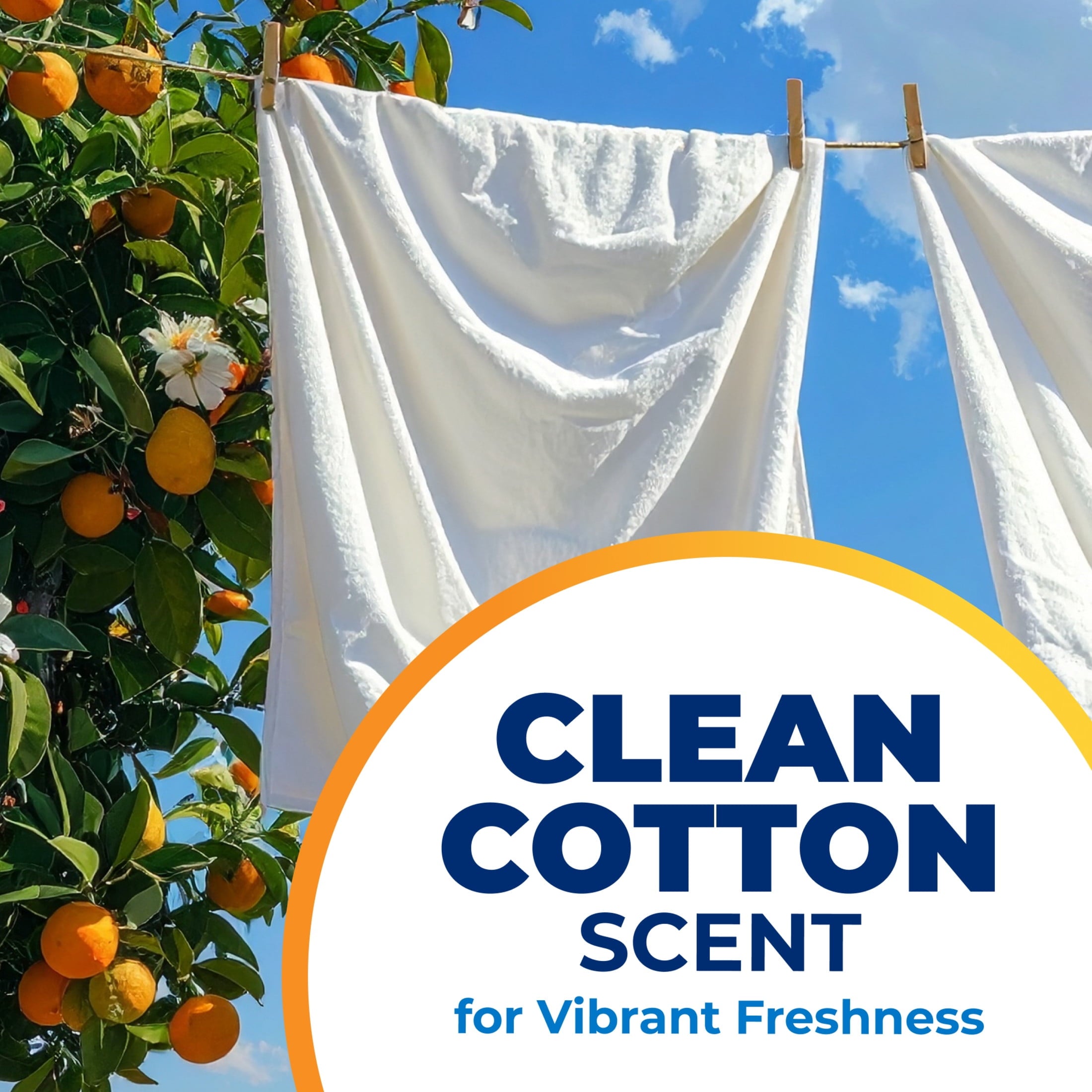 ARM & HAMMER Power Sheets Plus OxiClean Stain Fighters Laundry Detergent - Clean Cotton, 104 Count