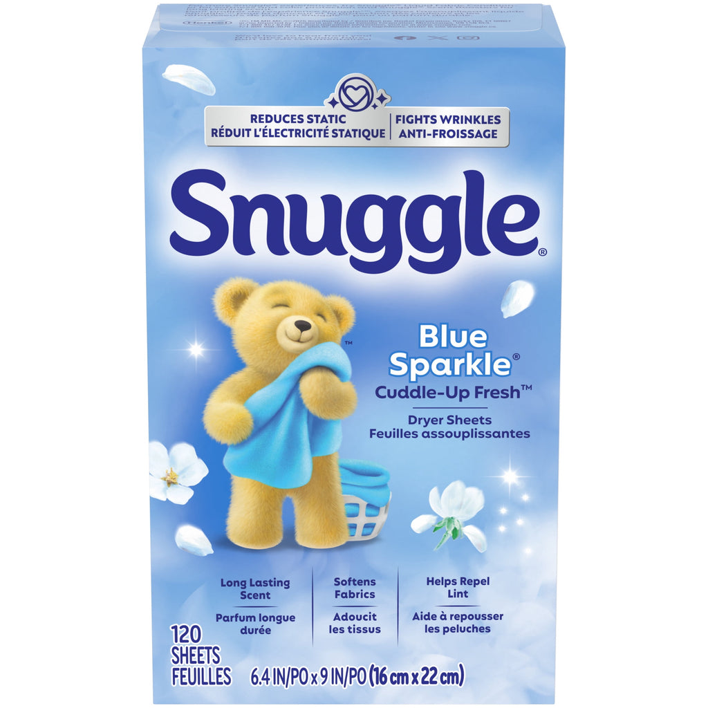 Snuggle Blue Sparkle Cuddle Up Fresh Dryer Sheets - 120 Count
