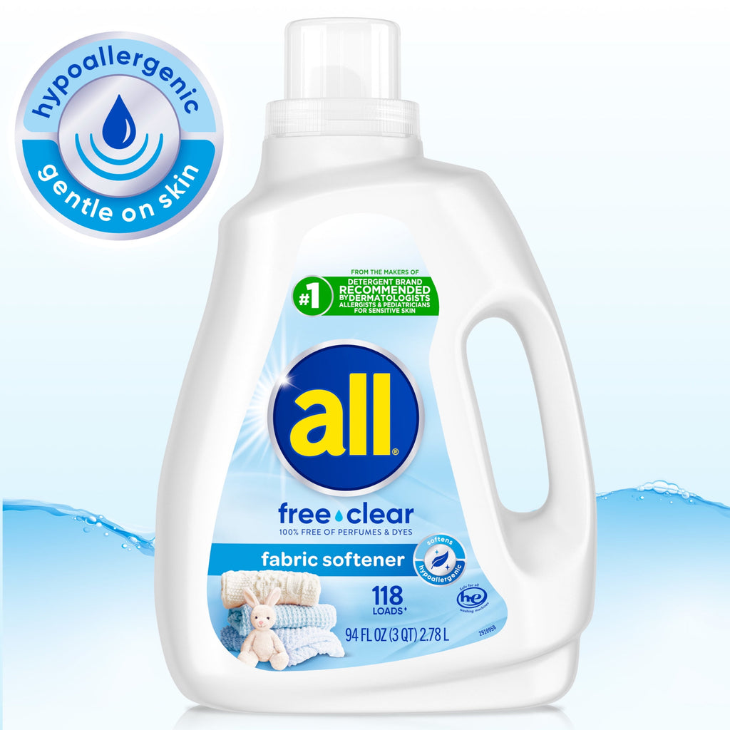 all Liquid Fabric Softener for Sensitive Skin - Free Clear, 40 fluid Ounces - 3-Pack