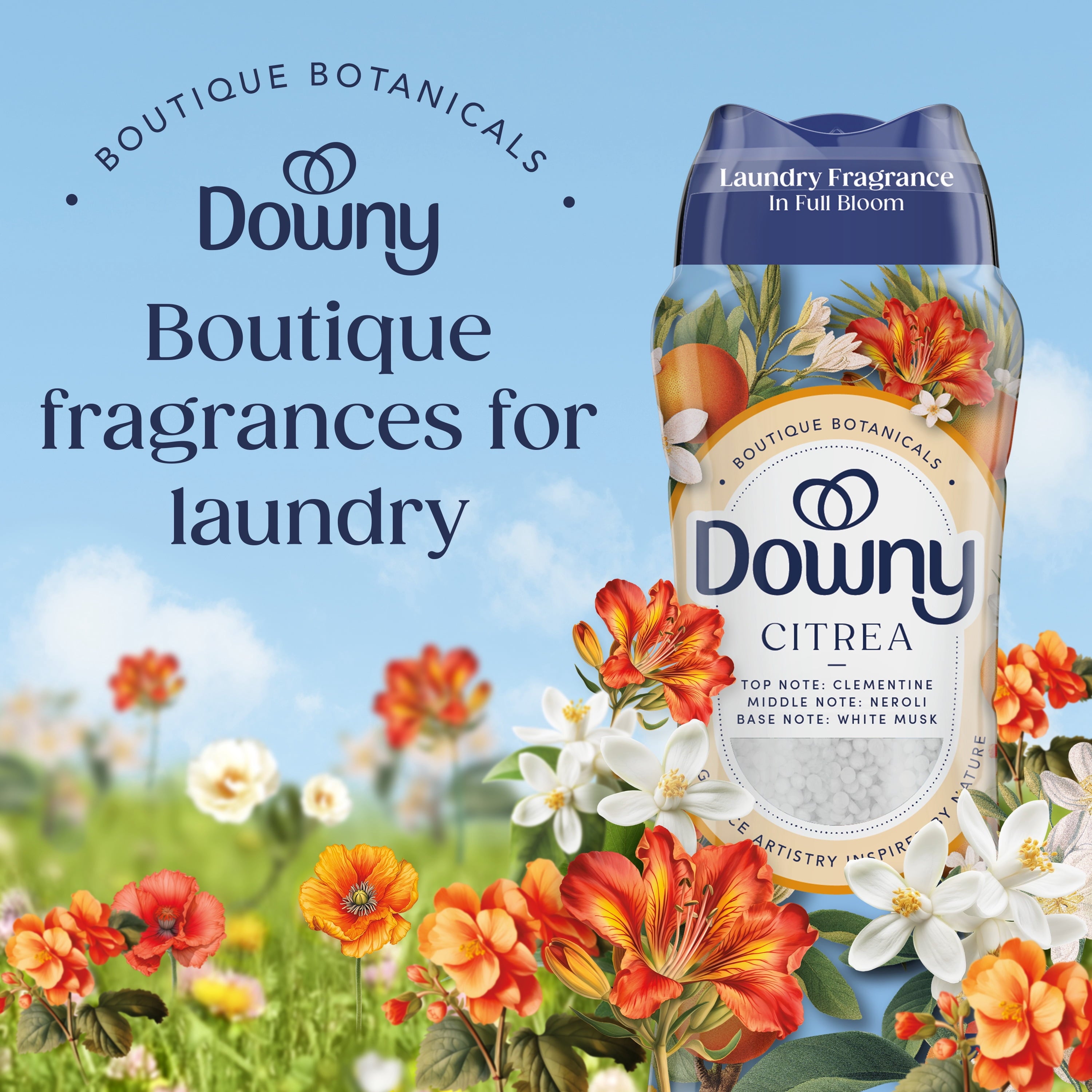 Downy Laundry Scent Beads Boutique Botanicals In-Wash Scent Booster - Citrea Scent, 21.1 oz
