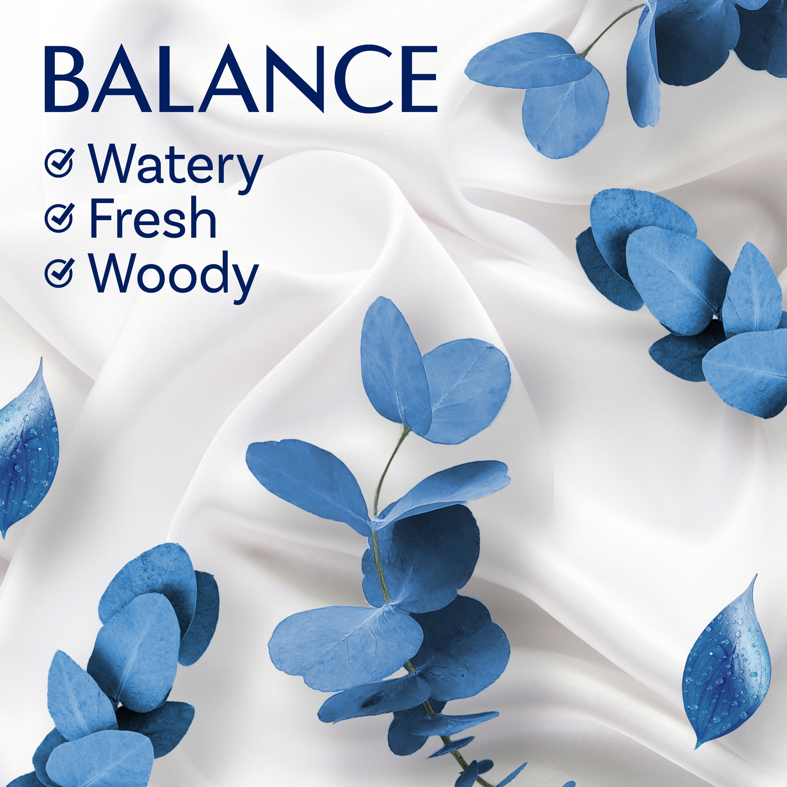 Downy Infusions Liquid Laundry Fabric Softener - Balance, Crisp Rain and Blue Eucalyptus Scent, 150 Loads, 101 fl oz