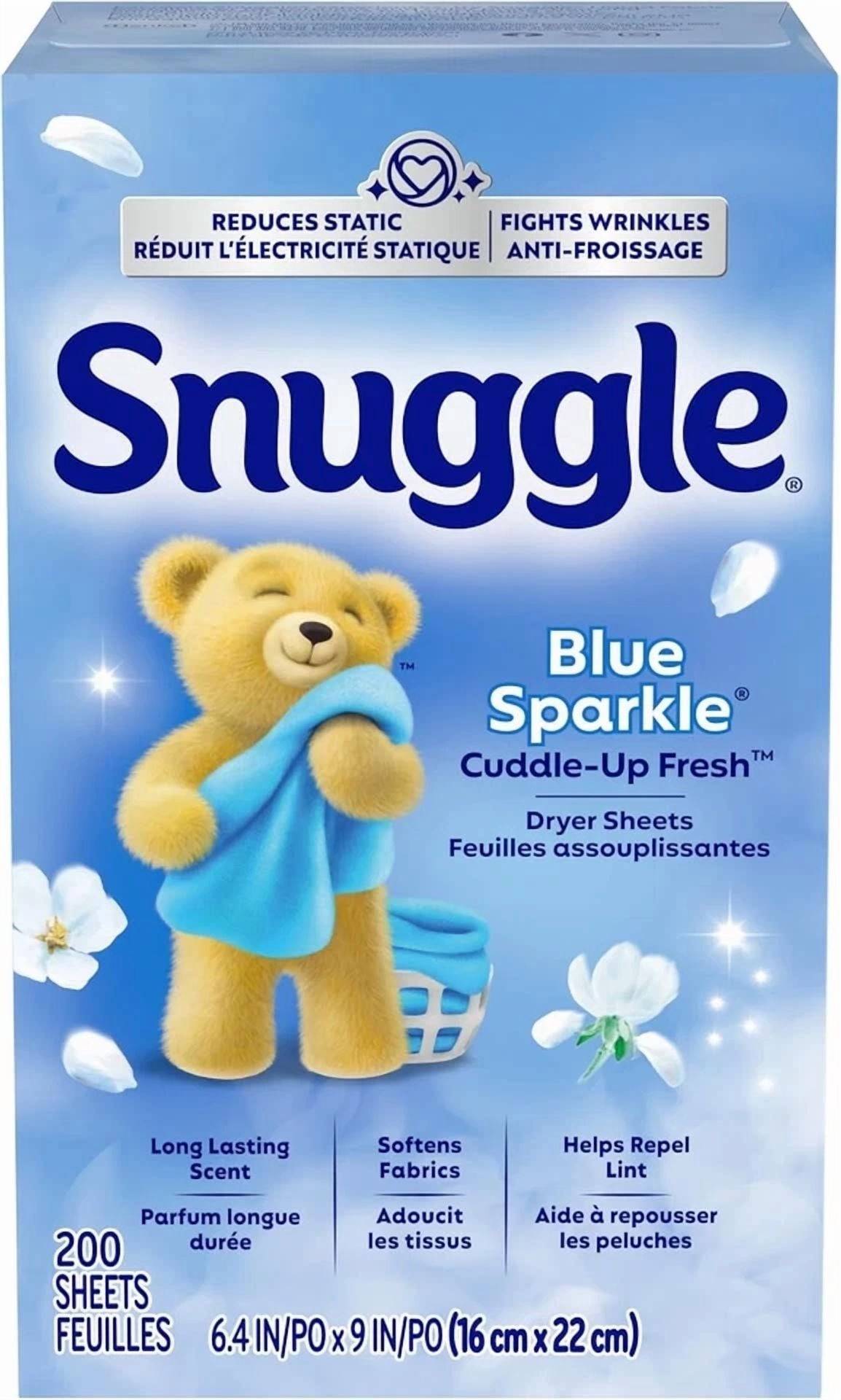 Snuggle Fabric Softener Dryer Sheets - Blue Sparkle, 200 Count