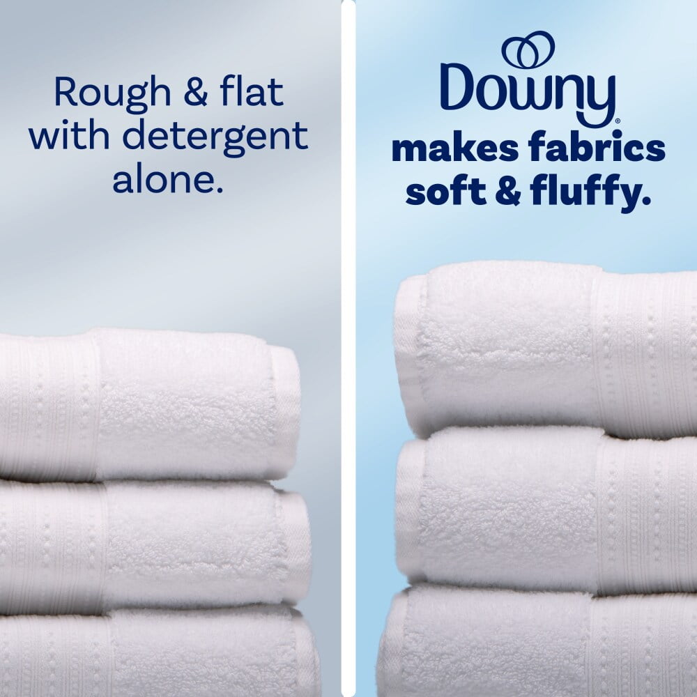 Downy Fabric Softener Liquid (Fabric Conditioner) - Cool Cotton Scent, 44 fl oz, 60 Loads, 44 fl oz