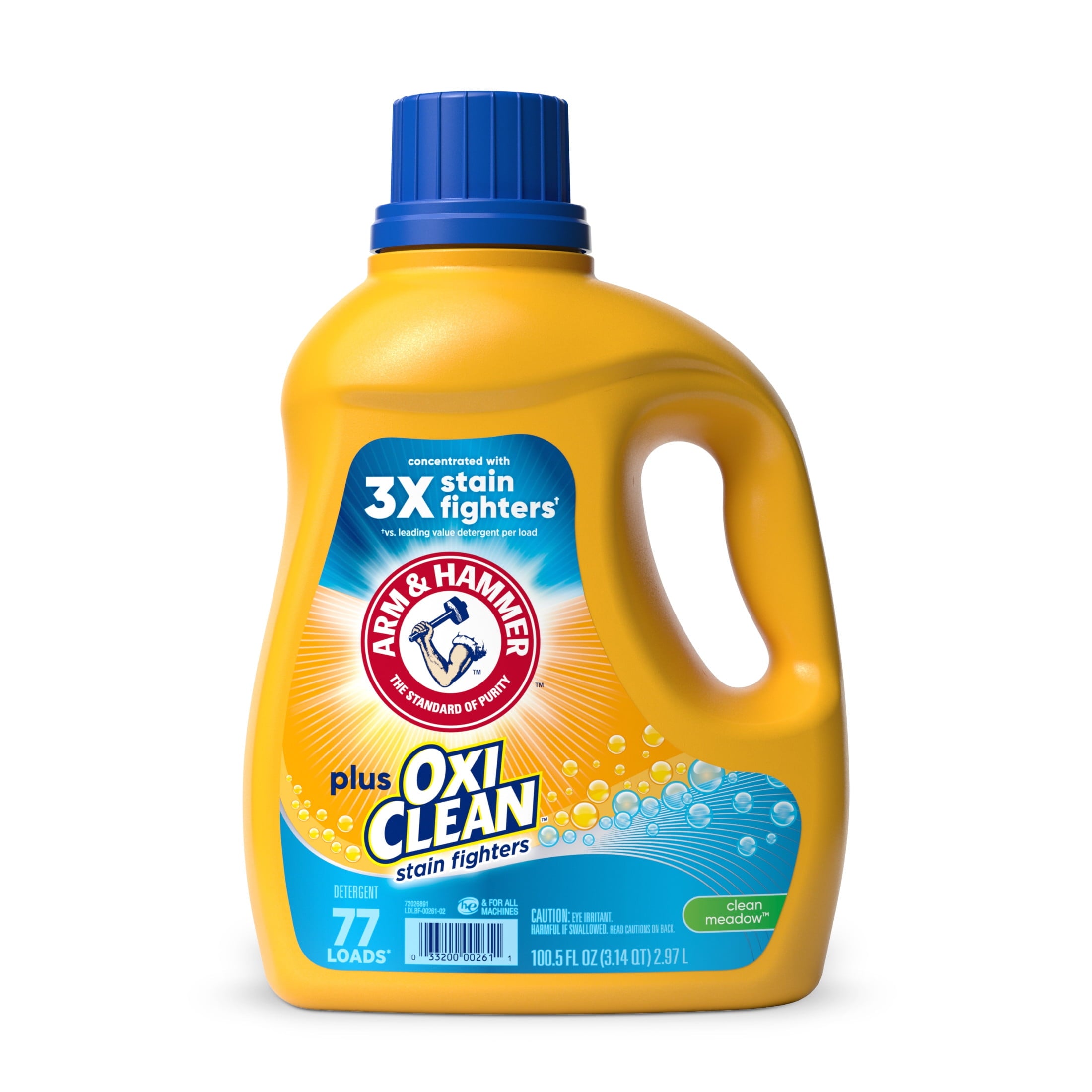 ARM & HAMMER Plus OxiClean Clean Meadow - 77 Loads Liquid Laundry Detergent, 100.5 fl oz