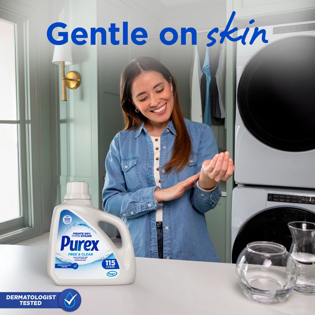 Purex Free & Clear Liquid Detergent - Sensitive Skin, 150 fl oz, 115 loads