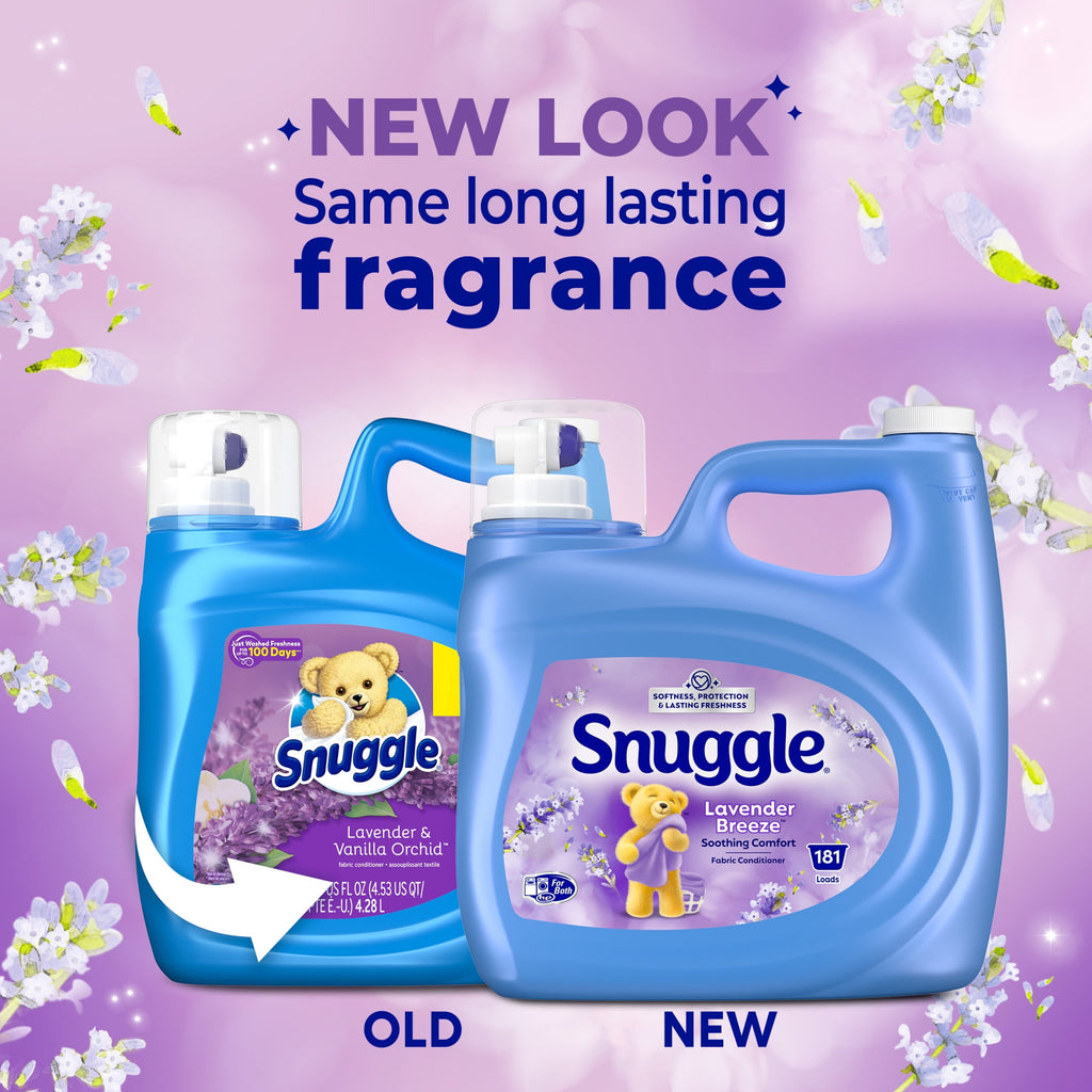 Snuggle Liquid Fabric Softener - Lavender Breeze Soothing Comfort, 123.1 oz, 181 Loads