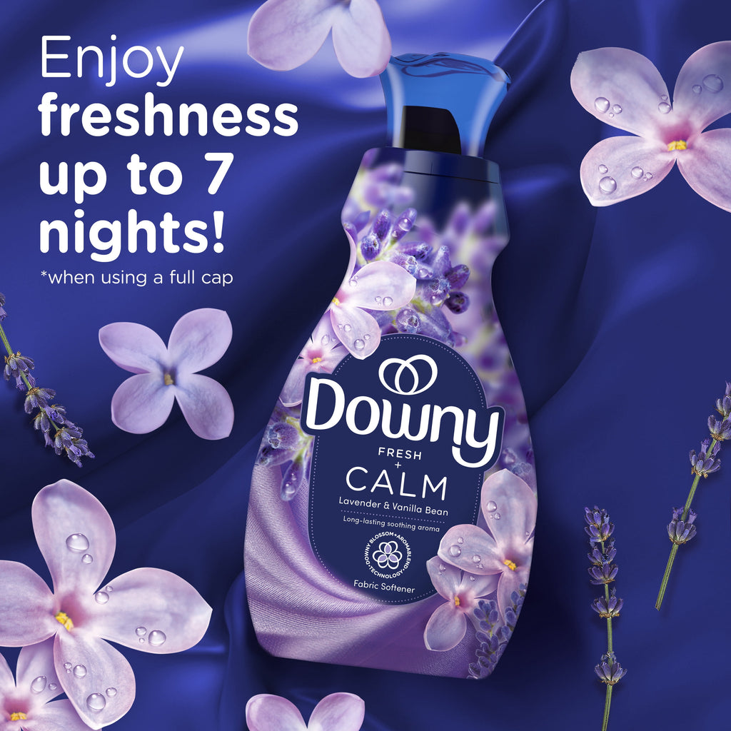 Downy Ultra Soft Liquid Fabric Softener - Calm, Lavender & Vanilla Bean, 93 fl oz, 138 Loads