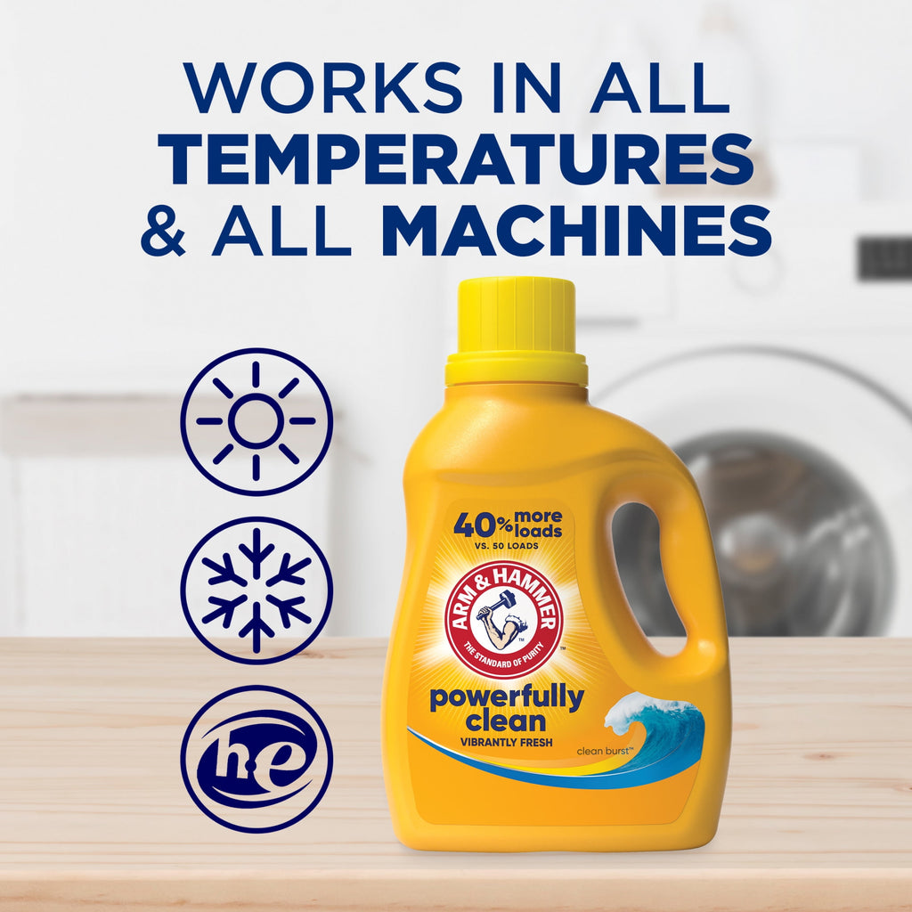 ARM & HAMMER Clean Burst - 105 Loads Liquid Laundry Detergent, 105 fl oz