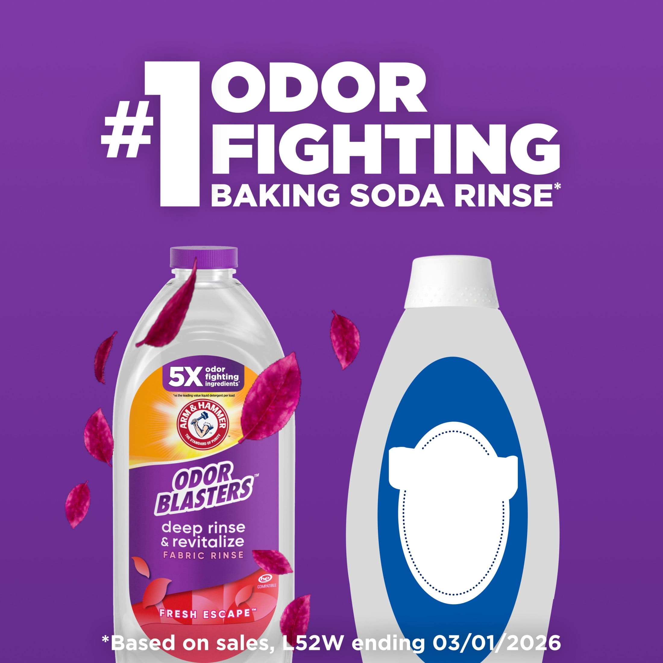 ARM & HAMMER Odor Blasters Deep Rinse and Revitalize Laundry Fabric Rinse - Fresh Escape, 50 fl oz