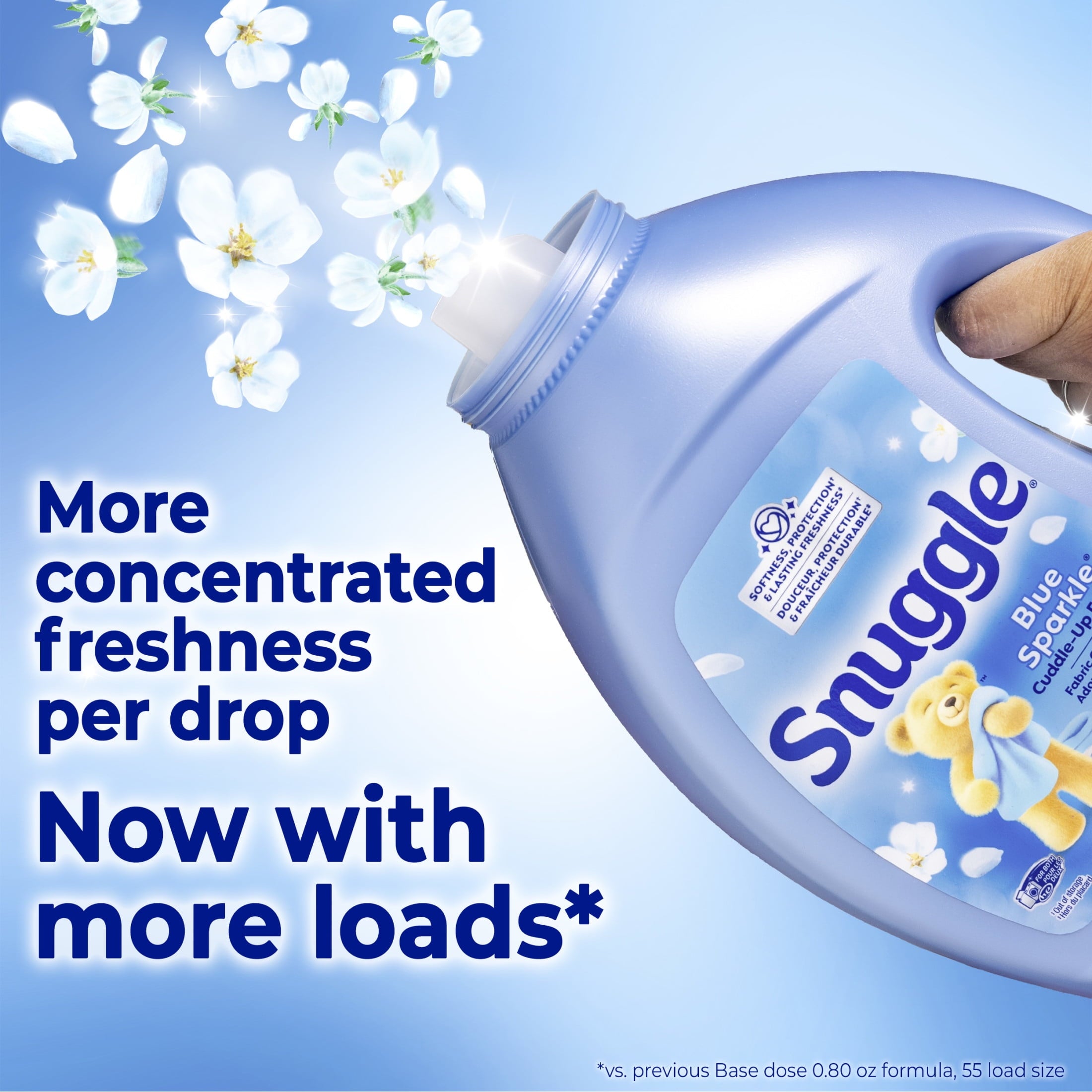 Snuggle Liquid Fabric Softener - Cuddle-Up Fresh Blue Sparkle, 39.4 oz, 58 Loads