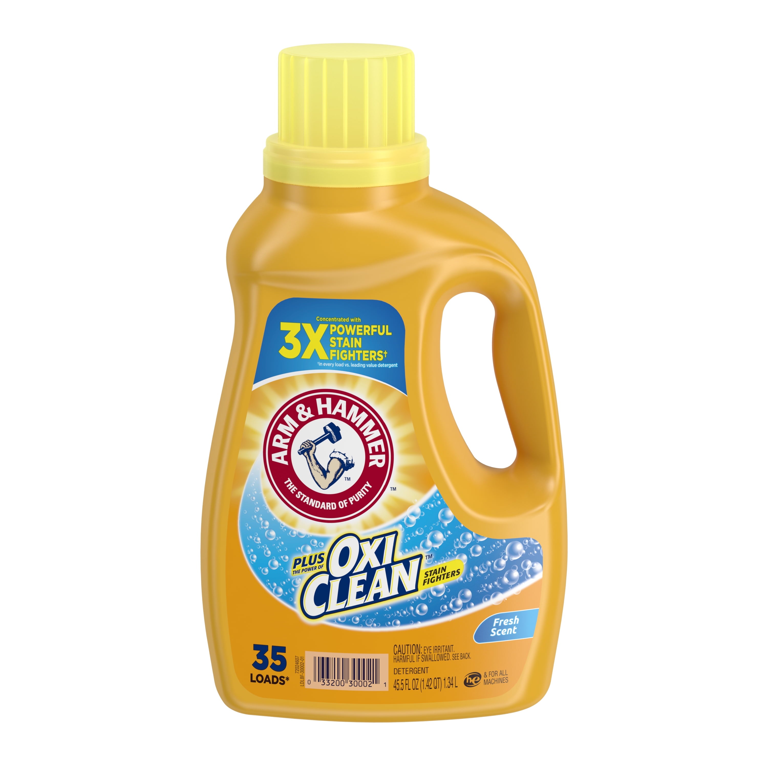 Arm & Hammer Plus OxiClean Fresh Scent - 35 Loads Liquid Laundry Detergent, 45.5 Fl oz