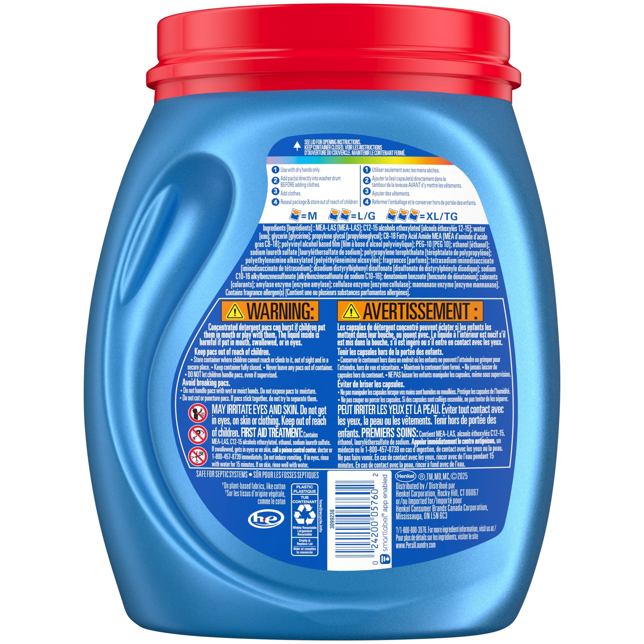 Persil Ultra Pacs Advanced Clean Laundry Detergent - Oxi+Odor Fighter, 36 Count