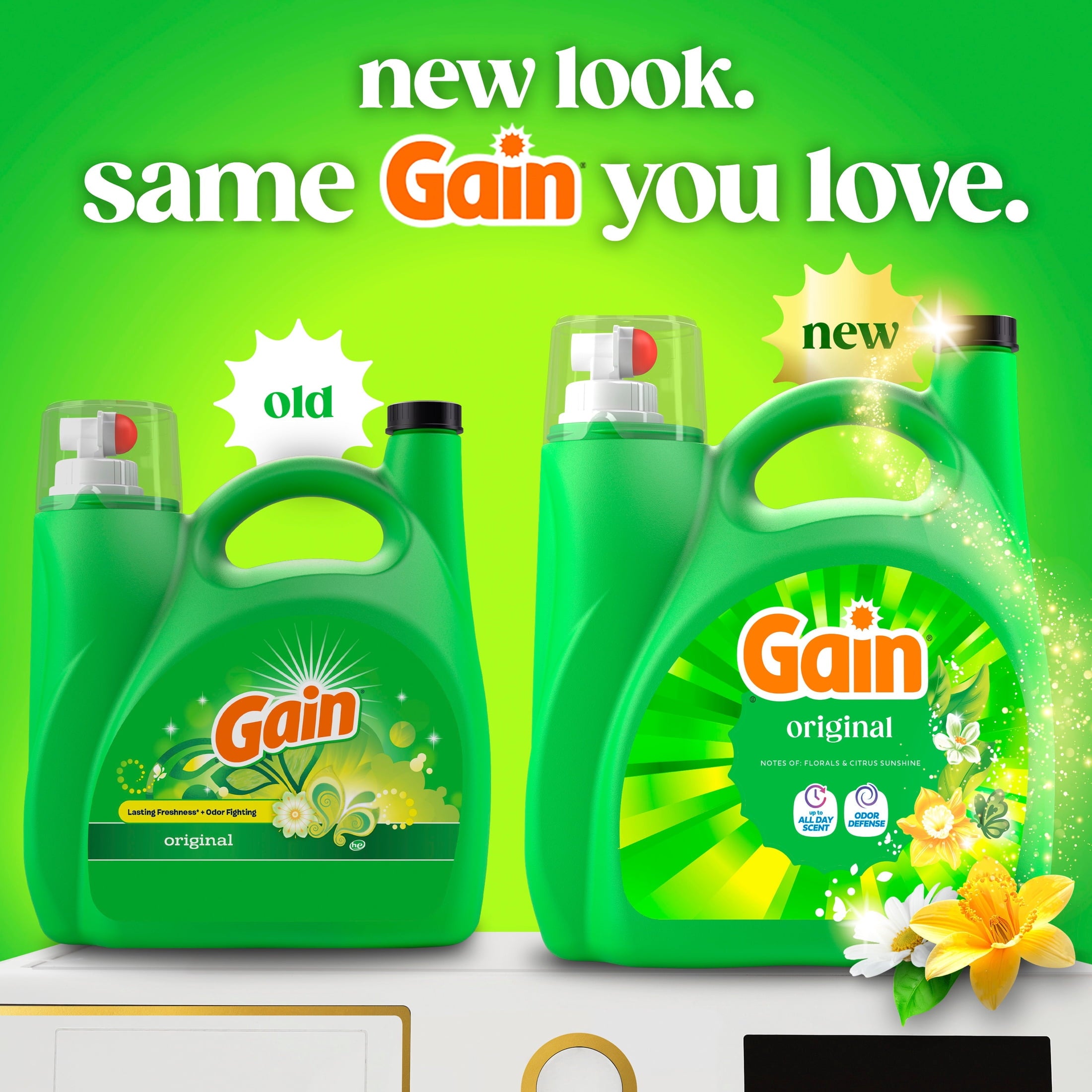 Gain Laundry Detergent Liquid - Now with Odor Defense, Original Scent, 132 fl oz, 100 Loads
