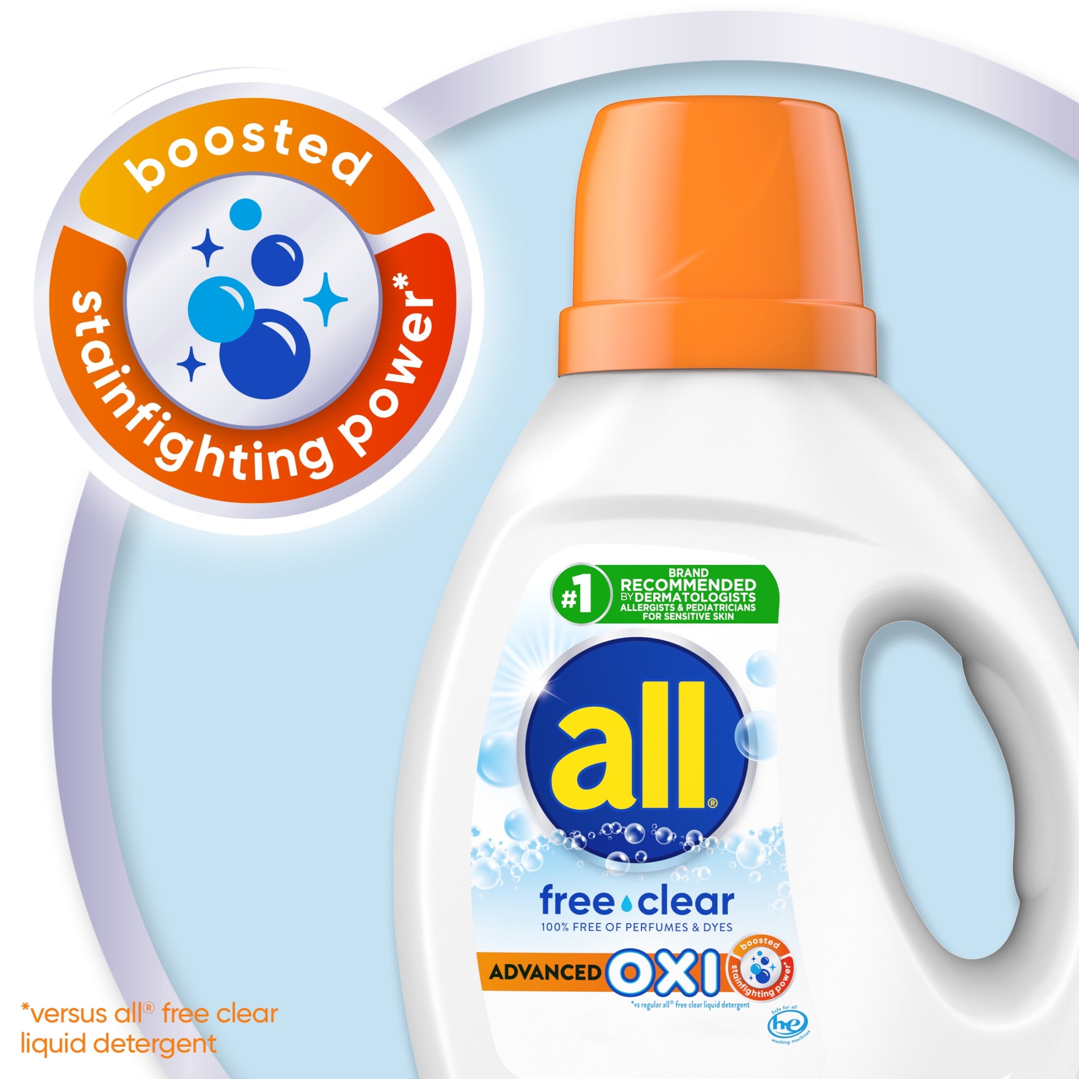 all free clear Liquid Laundry Detergent - Oxi, 88oz, 49 Loads