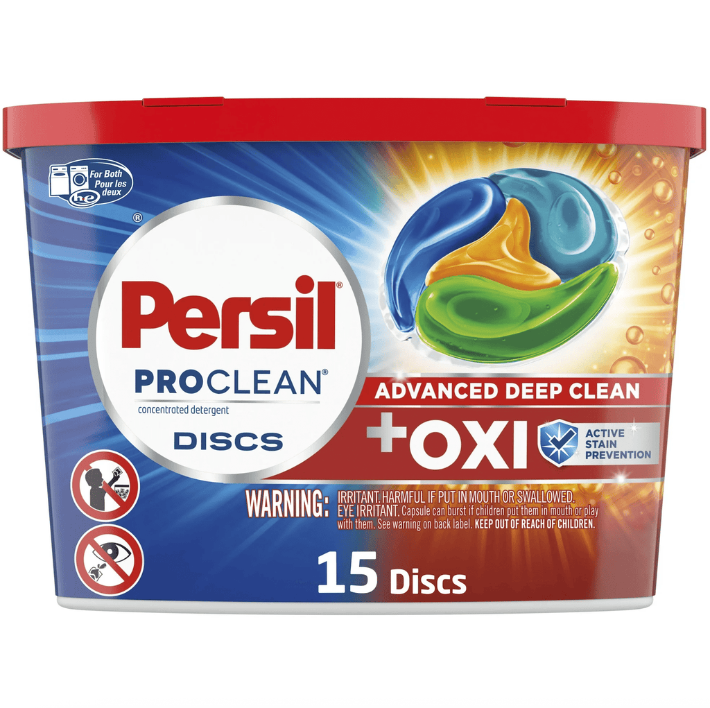 Persil Discs Laundry Detergent Pacs - Oxi, 15 Count - 2-Pack