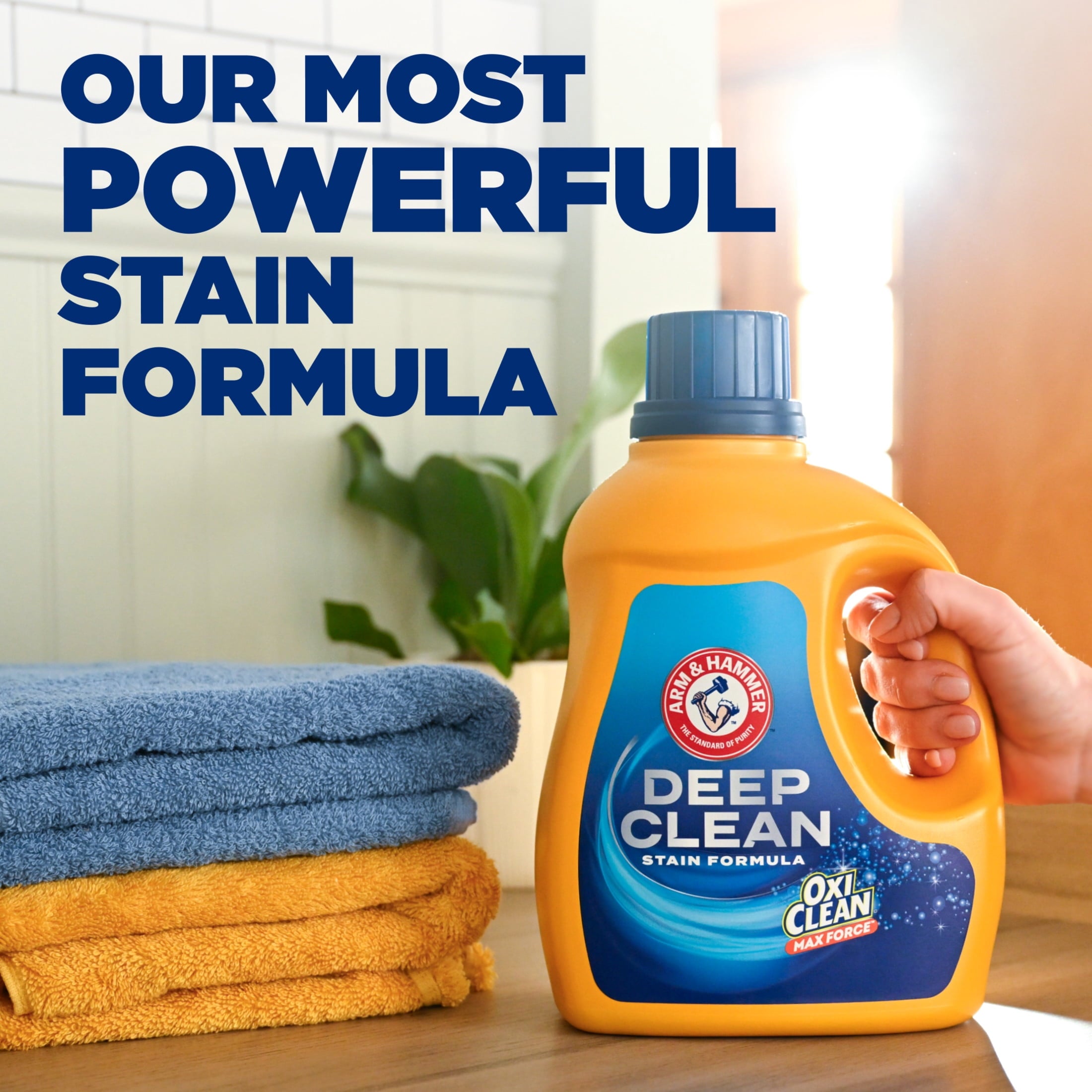 ARM & HAMMER Plus OxiClean Max Force Deep Clean Stain Liquid Laundry Detergent - Sparkling Clean